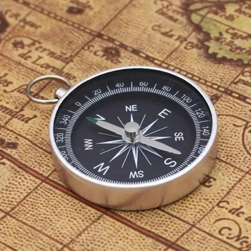 Pocket-Sized Portable Survival Compass with Key Ring – Outdoor Camping & Hiking Navigation